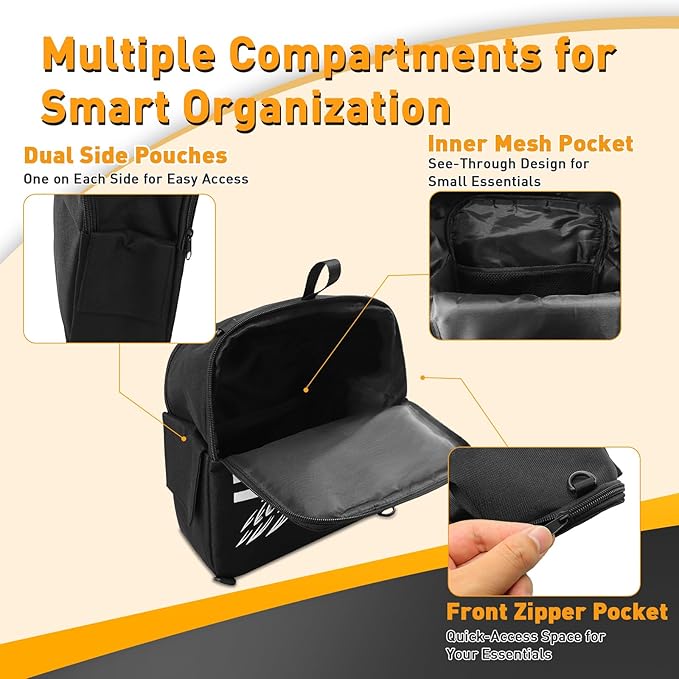 NOVCAPAR 2025 RAV4 Trunk Organizer Storage Bag, Tailgate Cubby Cargo Pocket bag for Toyota RAV4 2025 2024 2023 2022 2021 2020 2019, Multi-Functional Oxford Bag Holds Car Accessories, Black, 1PC