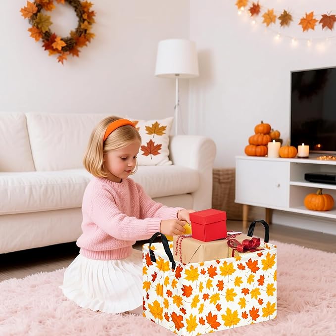ACMUUNI Rectangle Gift Shelf Nursery Storage Basket Laundry Hamper Storage Box and Bins for Home Clothes with Handles