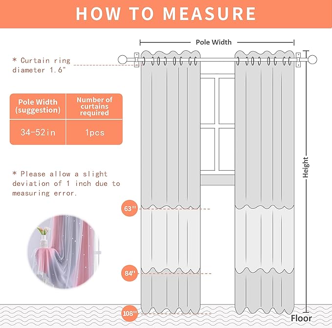 XiDi Ombre Gray and Pink Blackout Curtains for Girls Bedroom 63 Inch Length 2 Panels,Grommet Window Drapes for Kids Room Decro Pink Grey