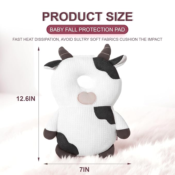 WKC Baby Head Protector Backpack with Knee Pads & Non-Slip Socks, Toddler Safety for Crawling & Walking (Style 24)