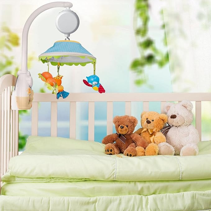 Yeshone Mobile Baby Music Box Crib Mobile Box with Music Removable Musical Replacement Nursery Motor Rotating Baby Crib Musical Thirty-Five Lullabies Battery Operated