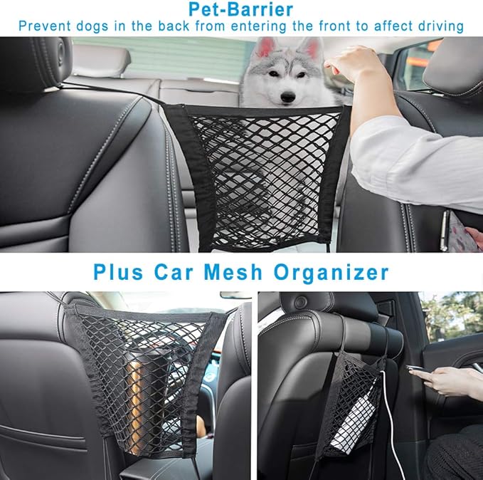 Bark Lover Dog Car Seat Cover for Back Seat Waterproof Backseat Protector, Nonslip Rear Seat Cover for Kids,Universal Size Fits Cars Trucks SUVs (Beige)