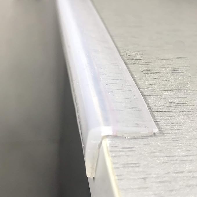 Angloria Edge Protector 100% Silicone, Baby Proofing Clear Table Corners Guards, Pre-Taped Adhesive Soft for Kids Proof Safety, Wall Furniture Bumper