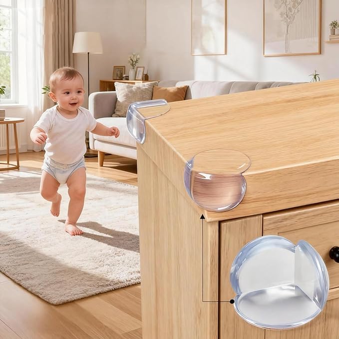 Extra Large & Ultra-Safe Corner Protectors - Biggest Baby Proofing Edge Guards for Maximum Coverage, Super Strong Adhesive, Transparent Table Bumpers, Easy to Install, 16-Piece Child Safety Set