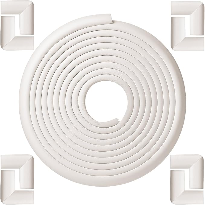 Mr. Pen- Furniture Corner & Edge Safety Bumpers, Small, 18ft Edge & 8 Corners, Baby Proof Corners and Edges, Baby Proofing Corner Guards, Baby Corner Protector Guards, Edge Protector for Baby