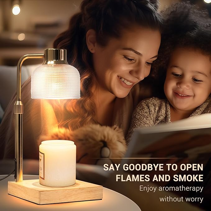 KLL Candle Warmer Lamp with Timer: Mothers Day Gifts, Gifts for Mom, Birthday Gift for Women - House Warming Gift New Home Decor - Wax Melt Warmer for Jar Candles with 2 Bulbs