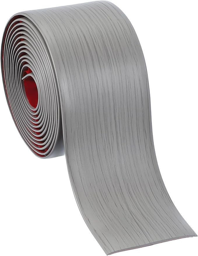 PATIKIL Self Adhesive Floor Transition Strip 10 ft x 3" Vinyl Flat Divider Flooring for Joining Floor Gaps Carpet Transition Floor Tiles, New Gray Wood Grain
