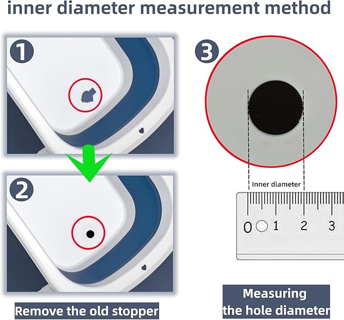 COLDDD Bathtub Stoppers, Silicone Bathtub Stopper, Fits Most Baby Bathtubs, 5 Sizes of Baby Bath tub Plugs (1.0'' I.D.)