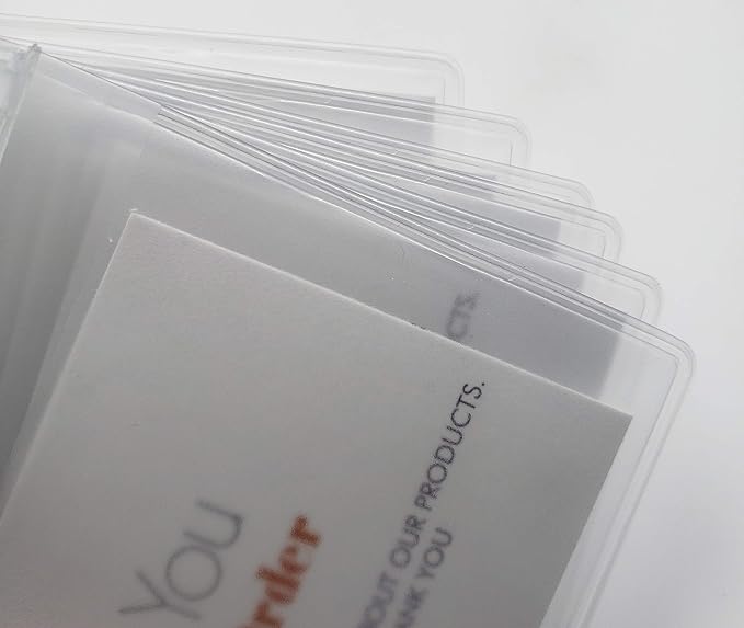 Pack of 2 Wallet Inserts Clear Plastic Vinyl Picture and Card Holder Trifold 6 Page