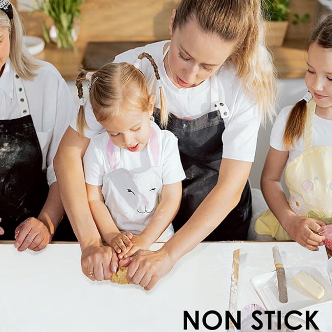 Extra Large Silicone Mats, Food-Grade Kids Silicone Placemats Silicone Mats for Kitchen Counter Heat Resistant Mat, Non Stick Silicone Mat for Craft Pastry Baking, 27.6'' x 19.7''Translucent White