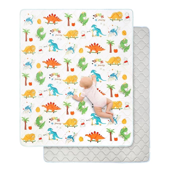 Baby Play Mat, Toodler Floor Mat 59 x 71 inch, Extra Thick Foam Non-Slip Washable,Crawling Cushion for Tummy Playing