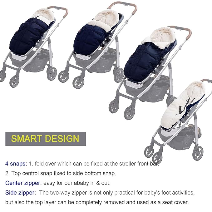 Universal Stroller Blanket Fits All Stroller, Winter Outdoor Baby Infant Stroller Sleeping Bag, Toddler Bunting Bag for Stroller, Multifunctional Stroller Footmuff, Stroller Winter Cover