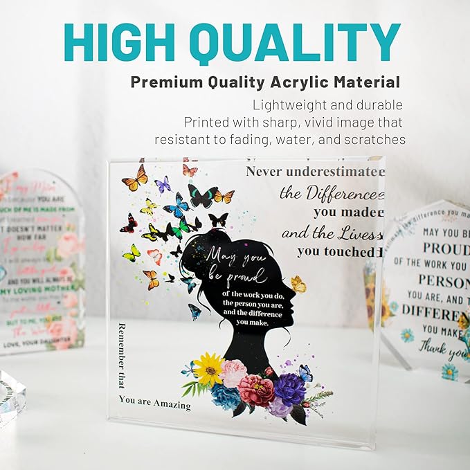 Inspirational Gifts for Women Friends Birthday, Teacher Appreciation Gifts, Thank You Gift for Coworker, Farewell Gift for Friends Female Nurse Counselor Boss Lady Sister