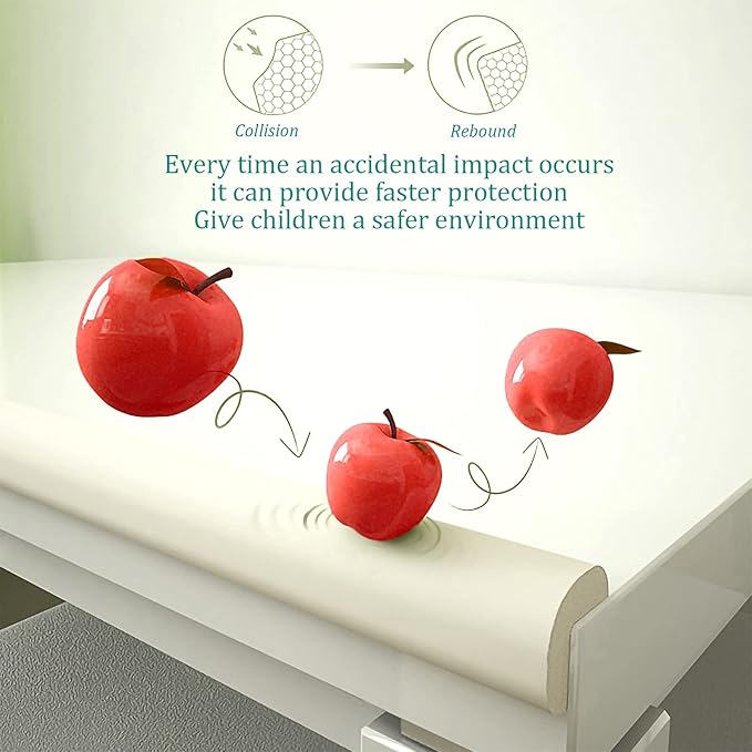 Corner Guards, Milky White(4 Corner&6.5ft Safety Bumpers), FURNITURE_EDGE_BUMPER, Protects Babies from Sharp Furniture Corners