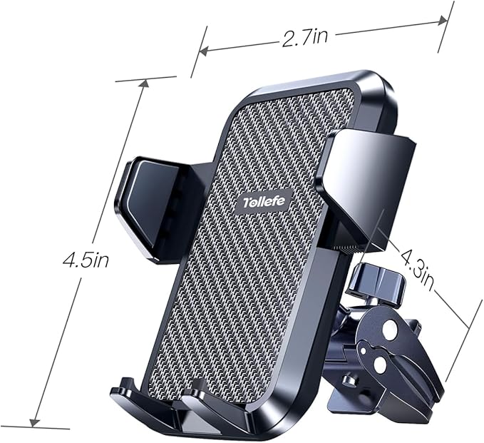 Car Phone Holder, [Thick Cases Friendly] Car Phone Holder Mount, Hands-Free Phone Mount for Car Fit for iPhone for Samsung and Smartphone