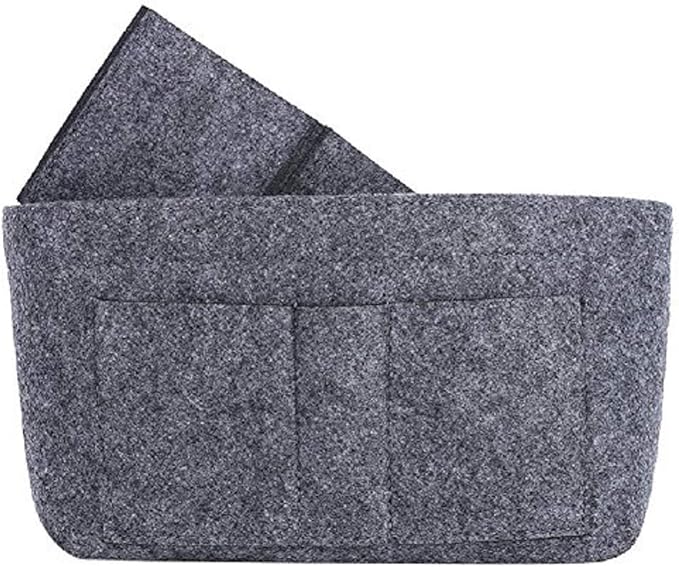 ZTUJO Purse Organizer Insert, Felt Bag Organizer For Handbag Purse Organizer,13 Colors, 6 Size (Large,Grey)