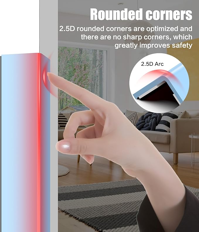 ‎Frychee Wall Corner Protector, Walls Edge Protector，Self-Adhesive Wall Corner Guards,PVC Double Side Edge Protector， Furniture Stairs Guard (Blue 2PCS 90cm/35.4in)