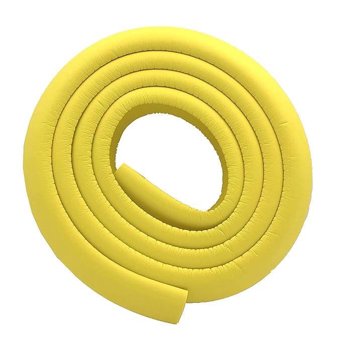 M2cbridge L Shape Extra Thick Furniture Table Edge Protectors Foam 6.5 Ft (Yellow)