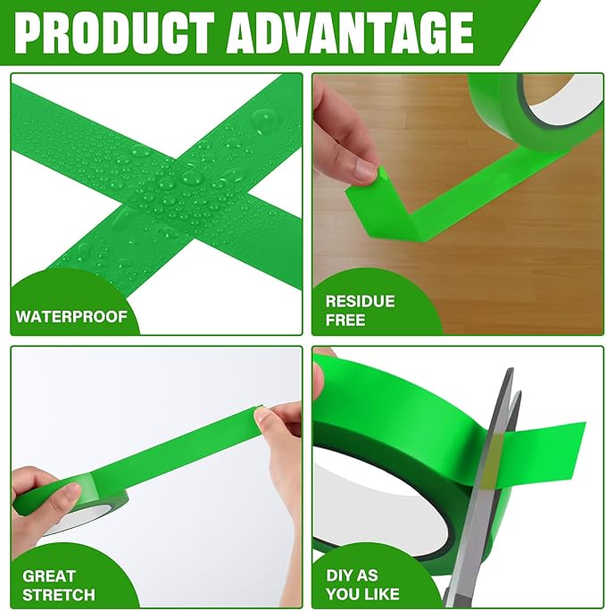 Frienda Floor Vinyl Tape 1/2inch Floor Marking Court Tape Outdoor Playing Field Marking Equipment for Social Distancing Gyms, Athletics, Equipment