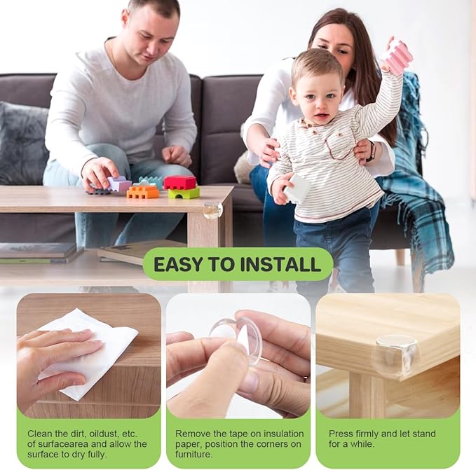 SUTOUG 30 Pack Corner Protector Baby, Table Corner Protectors for Furniture, Baby Proof Corners and Edges, Corner Covers Baby Safety, Baby Corner Protector Guards, Clear