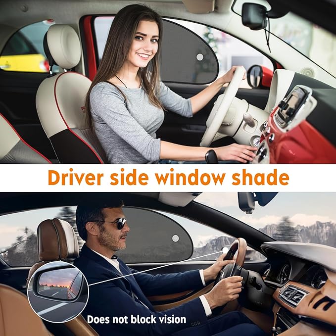 2025 New Upgrade Car Window Shades for Side Window 25"X15"(2 Pack),Car Window Shade for Baby Suction Cup,Sun Shade Side Window Can Blocks 99.98% UVR