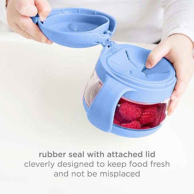 Ubbi Tweat Snack Containers for Kids & Toddlers, BPA-Free Tritan Spill-Proof Toddler Snack Cups, Portable Travel Food Storage, Polaris Blue & Sugar Snap Green | No spill design, Weighted base, Easy opening, Dishwasher safe, Made for small hands