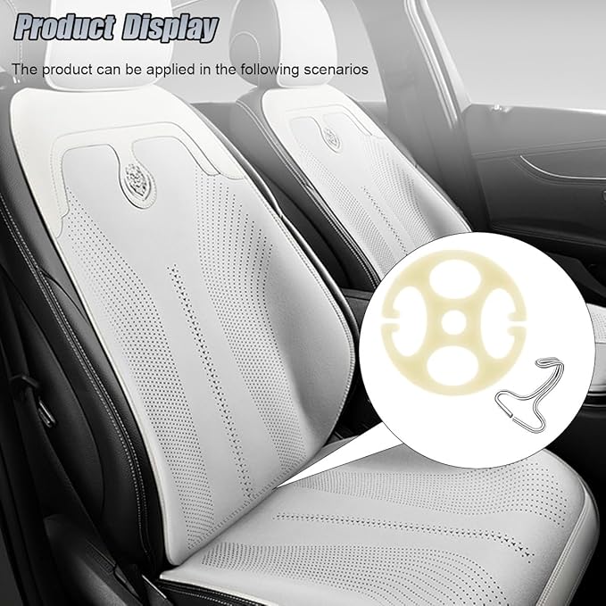 24PCS Car Seat Cover Plum Plate Metal Hooks, 12 Plastic Car Seat Covers Chucks + 12 Metal Hooks, Anti-Slip Locking Clip Plastic Card Fixed Fastener Buckle for Automotive Seats (Beige)