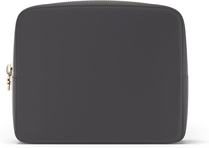 Embla Large Makeup Bag and Waterproof Nylon Travel Toiletry Bag, Large Capacity Cosmetic Zipper Pouch, Grey