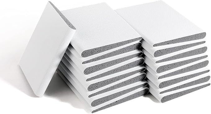 Door Corner Seal Exterior Door Frame Seal Wedge Draft Stopper with Adhesive 16 Pack, White