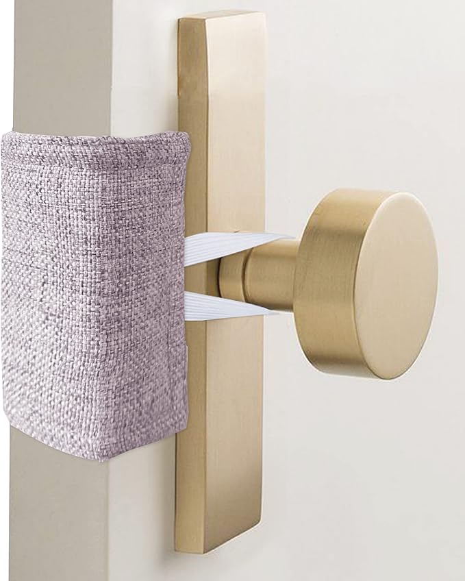 Door Silencer Baby Door Cushion, Door Latch Cover Quite Closer Universal Fit for No More Noise Sleep Doors - 4 x 3 Inches, Mauve Shadows, Set of 3