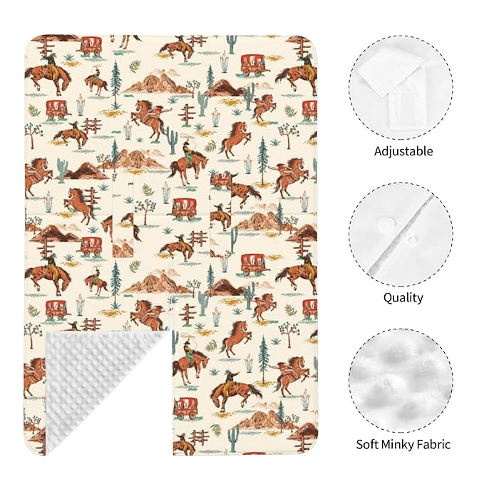 Western Baby Car Seat Canopy Cover Multi Use Nursing Cover for Mom Nursing Covers Newborn Western Shower Gift