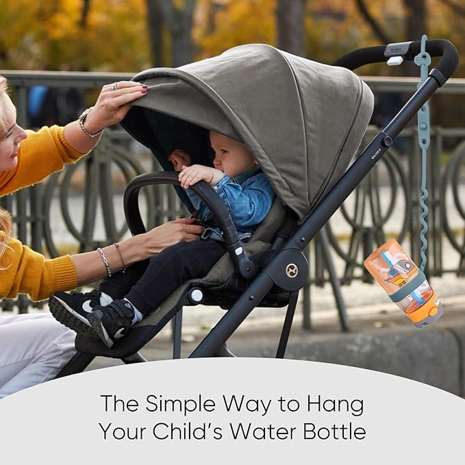 Baby Bottle and Sippy Cup Straps - Adjustable Straps Attach with Strollers, High Chair, Shopping Cart - Food Grade Silicone - Dishwasher Safe (5Packs, Color 2)