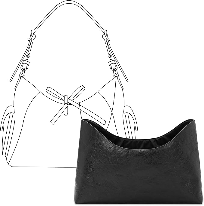 Handbag Organizer Insert for LV CarryAll Cargo Vibe PM,Custom Fit Inside Premium Matte Black Lightweight WaterResistant Purse Insert with Cup Holder Accessories