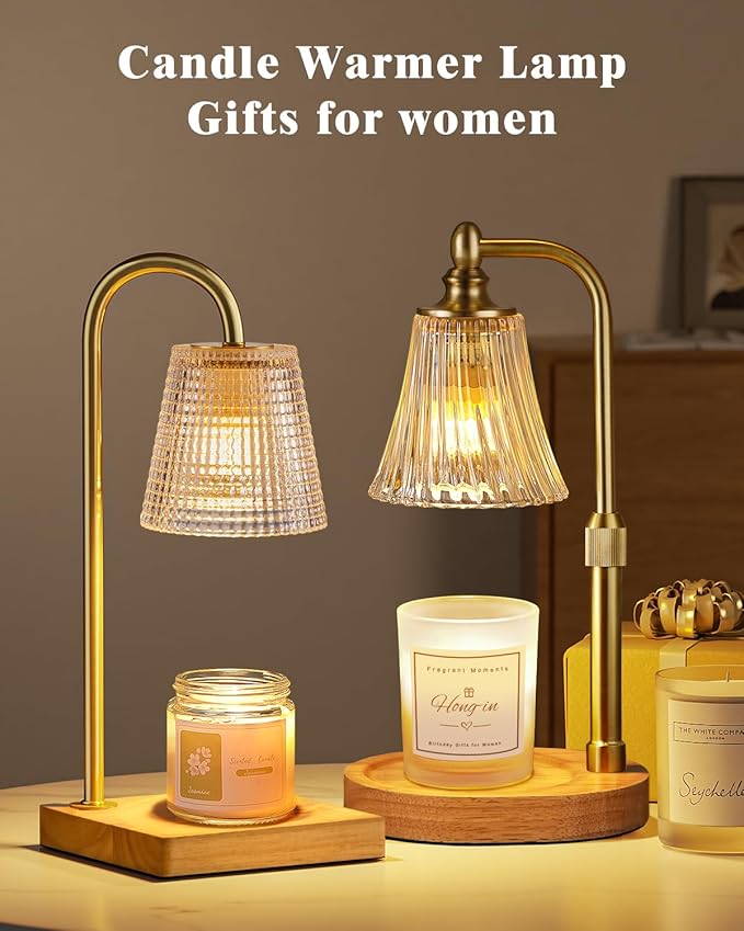 Hong-in Candle Warmer Lamp with Timer Dimmer,Birthday Gifts for Women Mom Sister,House Warming Gifts New Home Room Decor,Vintage Wax Warmer for Scented Wax Jar Candles
