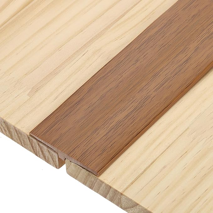 uxcell T-Molding Transition Strips, 9.84 ft x 1.97" (L x W) PVC Floor Flat Divider Strip Self Adhesive Vinyl Flooring Edging Trim for Joining Floor Gaps Doorways, Yellow