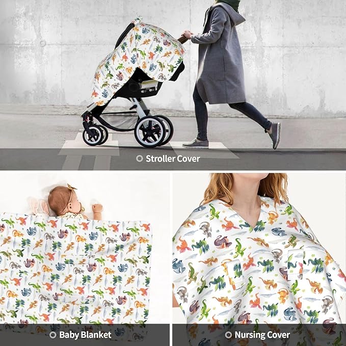 Dragon Baby Car Seat Canopy Cover Multi Use Shower Gift, Nursing Cover for Mom Nursing Covers, Dragon Baby Stuff Items