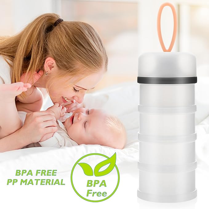 Accmor Baby Formula Dispenser On The Go, Stackable Formula Dispenser Formula Container to Go, Non-Spill Portable Milk Powder Kids Snack Storage Container, BPA Free