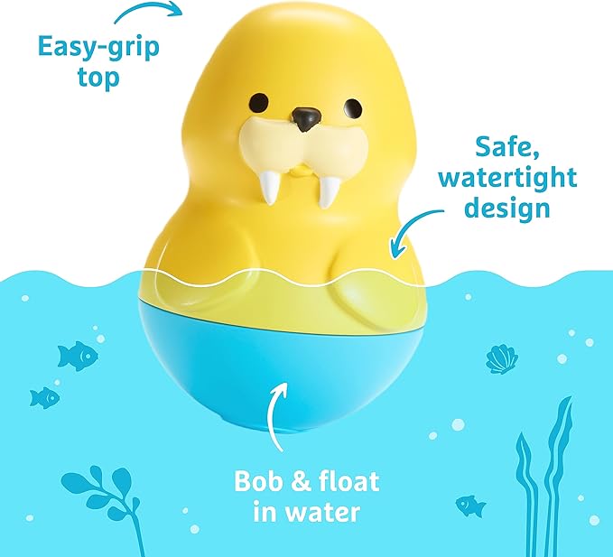 Munchkin® Bath Bobbers Mold Free Baby and Toddler Bath Toy, 6+ Months, Dolphin/Walrus/Octopus
