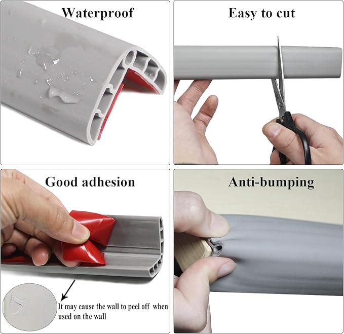 LEWINO Stair Edge Protector Edge Bumper Guard Stair Proofing Table Edge Protector for Garage, Cabinet, Fireplace 5.3ft (15.7in*4pcs)