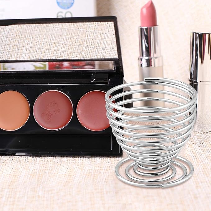 Luxspire Beauty Sponge Blender Holder, Makeup Blender Stand, Makeup Powder Puff Beauty Tool Dryer Drying Rack Egg Powder Puff Display Stand, Silver, 2 Pack