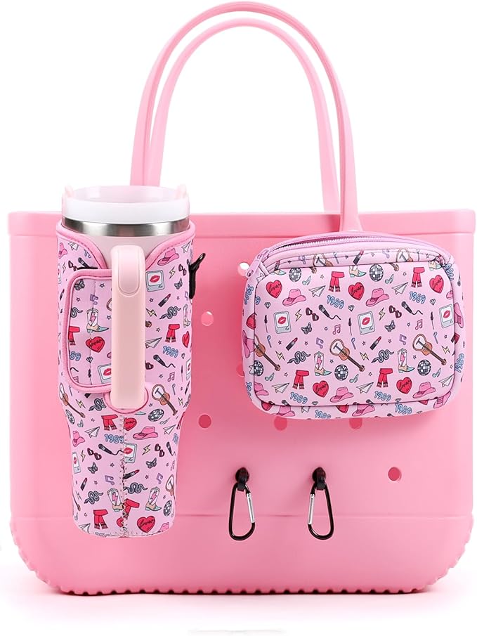 4PCS Organizer Holder for Bogg Bag, Accessories for Bogg Bags, Phone & Cup Holder compatible with Bogg Bag Original, Bag is not included