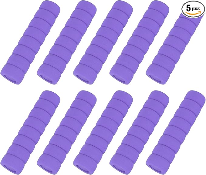 uxcell 10 Pcs Door Knob Cover, Safety Door Handle Protector Covers Anti-Collision Soft Spiral Door Knob Covers Foam Door Pull Cover for Bedrooms Bathrooms Offices Doors, Purple