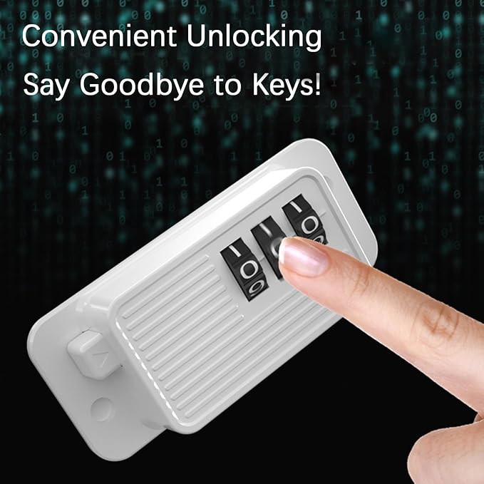 Heavy Duty Combination Refrigerator Lock (2 Pack) - Cabinet Locks Baby Proofing, No Drilling Adhesive Fridge Locks, for Fridge, Cabinets, Drawers, Window and Child Safety Cabinet Lock