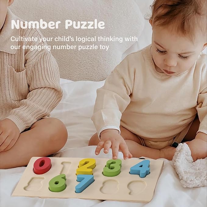 Jessruly Shape Sorter - Wooden Pound A Ball and Montessori Number Puzzle Set for Babies - Educational Sorting Game with Storage Car for Toddlers