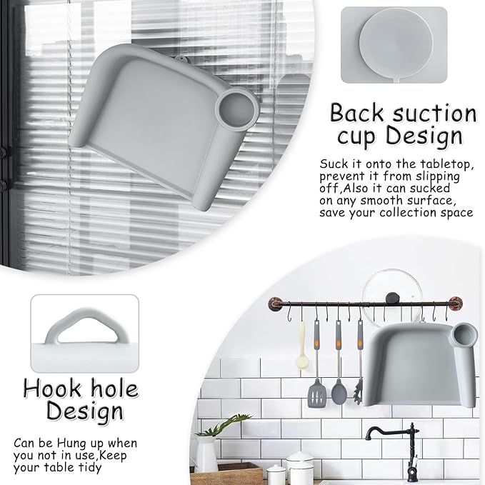 Silicone Baby Dining Tray Compatible with ingl-ES-ina Fast Table Chair for Ch-ic-co Fastlock Hook-on Chair Upgrade Suction Cup Design Fills The Gap Between The Tray and The Counter