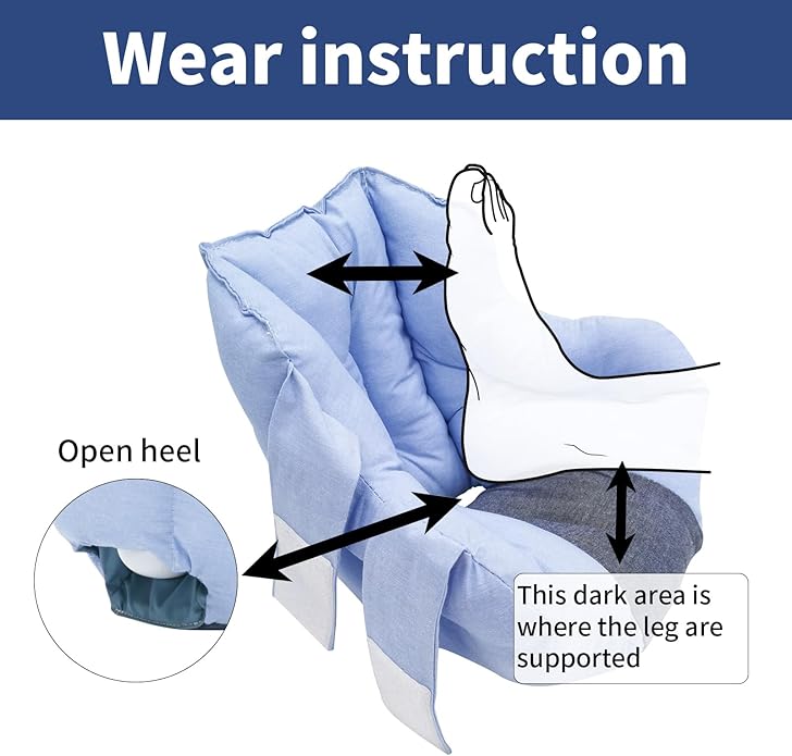 EZ Assistive Heel Protectors Remove Pressure and Bedsores for Healing Therapy of Heel Pressure and Deep Tissue Injury,Heel