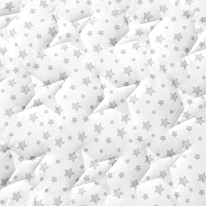 Baby Play Mat 50" X 50" Playpen Mat Fit for TODALE and Dripex Baby Playpen, One-Piece Crawling Mat Non Slip Padded Baby Playmat for Floor 50x50 Inches White Star