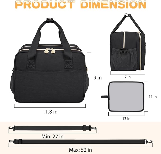Breast Pump Bag, Milk Cooler Storage for Pumping Moms – Insulated Breastmilk Bag with Ice Pack, Portable Bottle Feeding Tote – Wearable Pump Carrier & Travel Kit, Compatible with Spectra Parts
