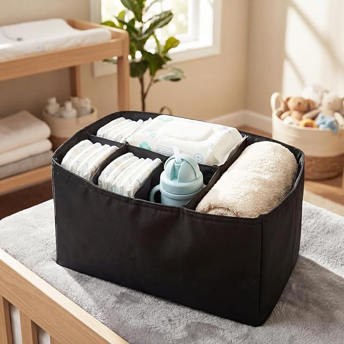 Mifoci Diaper Bag Insert Organizer 12 x 8 x 6.3 Inch Waterproof Multi Pocket Bag Purse Organizer for Work Tote Diapers