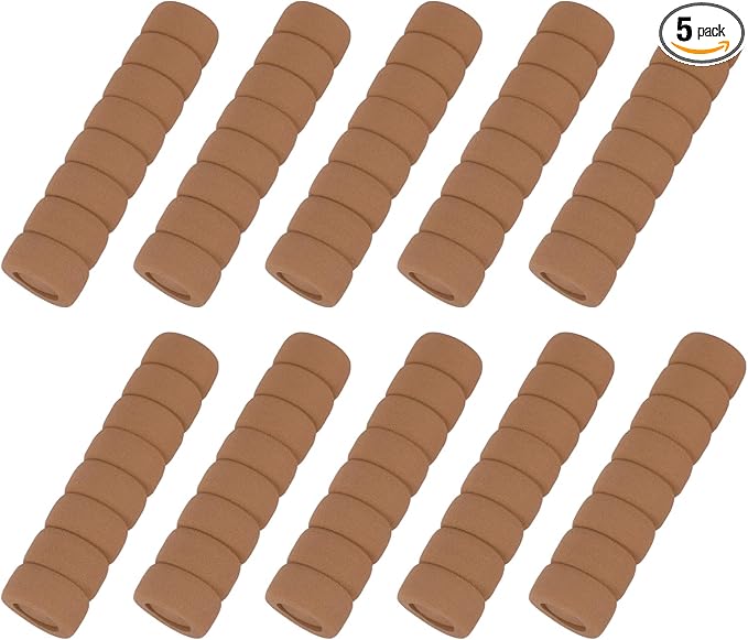 uxcell 10 Pcs Door Knob Cover, Safety Door Handle Protector Covers Anti-Collision Soft Spiral Door Knob Covers Foam Door Pull Cover for Bedrooms Bathrooms Offices Doors, Wooden